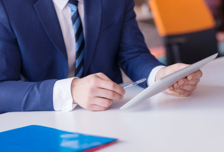 File taxes in an office