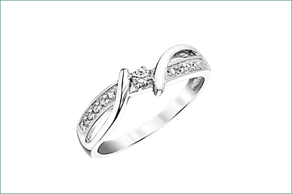 Sterling Silver 1/6 carat total weight Promise Ring