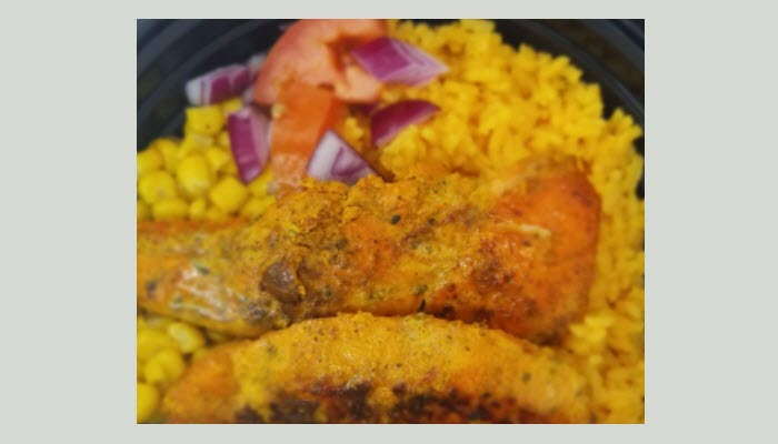Costa Rican Chicken n Rice Plate