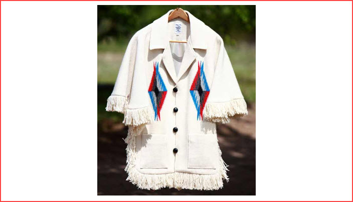 Womens Fringed Cape