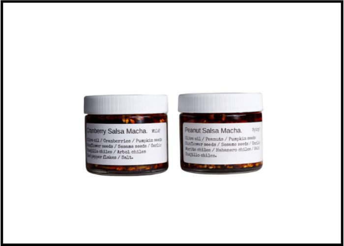 Cranberry + Peanut Salsa Macha. 2oz Gift Set