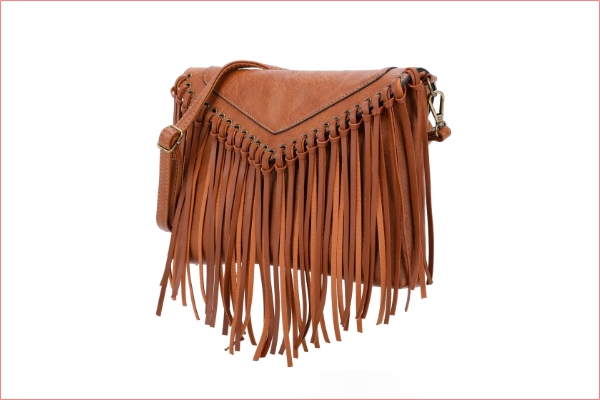 The Dallas Fringe crossbody - Cognac