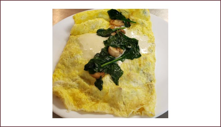 Mushroom and Spinach Omelette