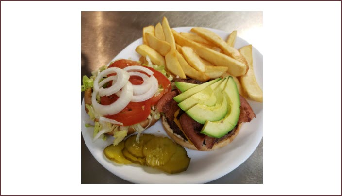 Avocado Bacon Cheeseburger