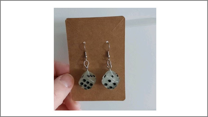 Dark Dice Earing