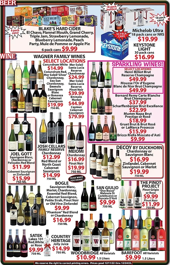 Weekly Wine Specials