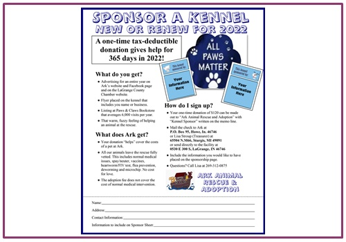 Dog and Cat Sponsorship