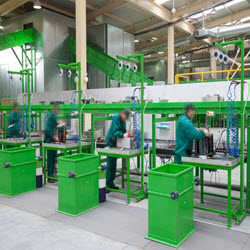 Recycling container loan program
