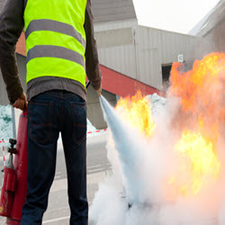 On-site fire extinguisher training