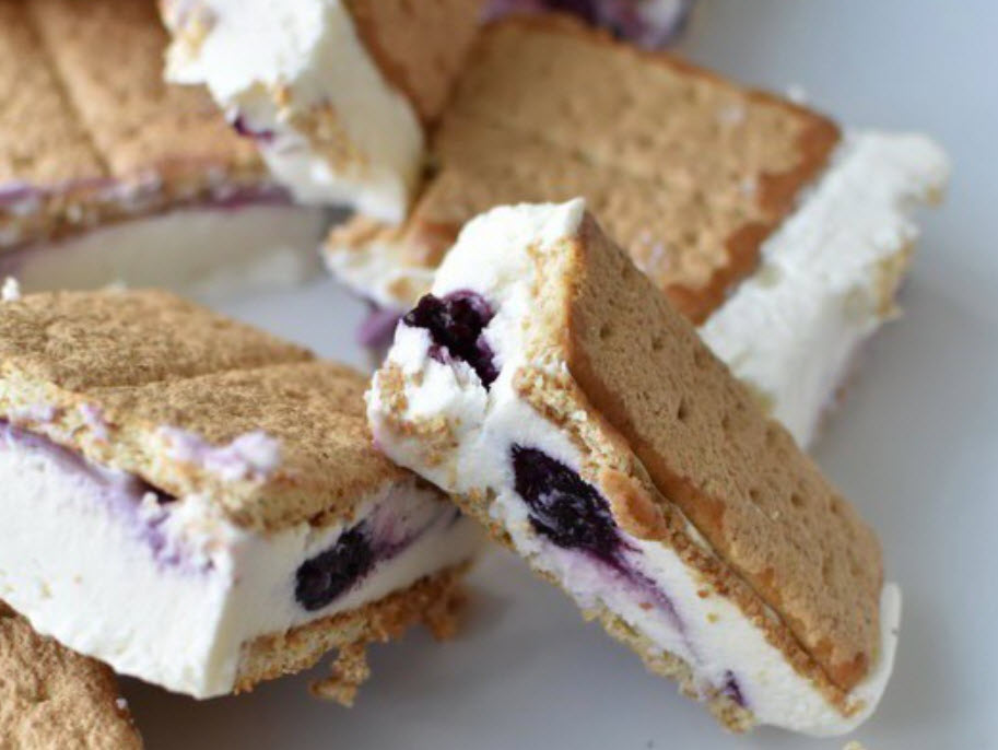 Blueberry Cheesecake Frozen Sandwich