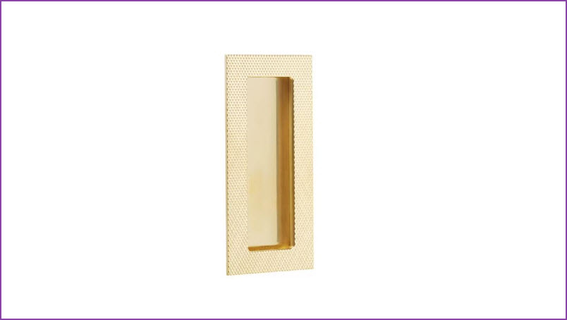 Emtek Modern Rectangular Knurled Flush Pull 