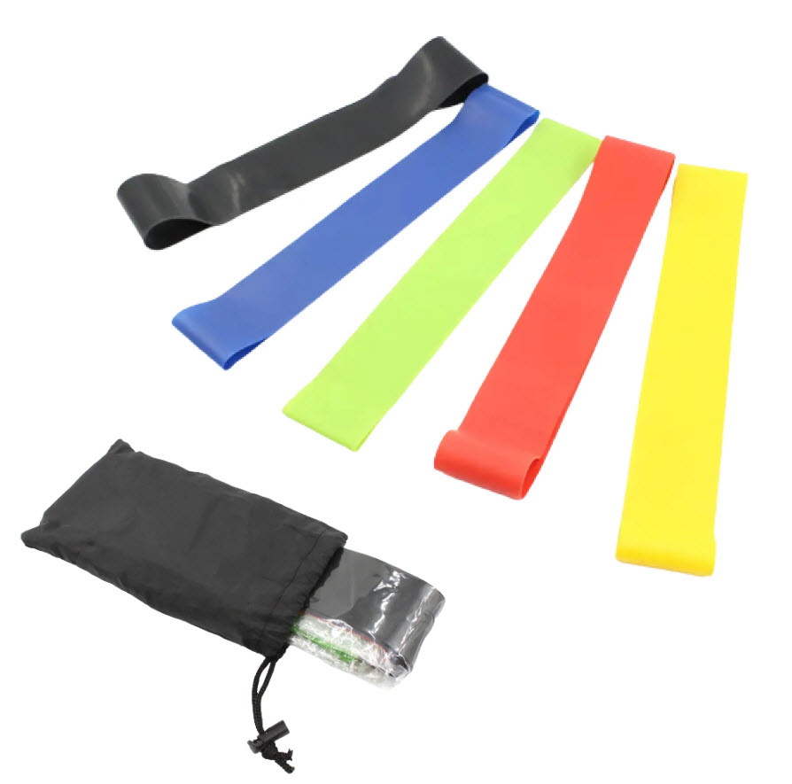 New 5-Piece Latex Resistance Band Set