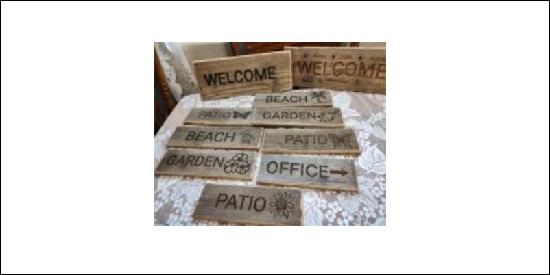 Patio Tables, Displays and Welcome Signs