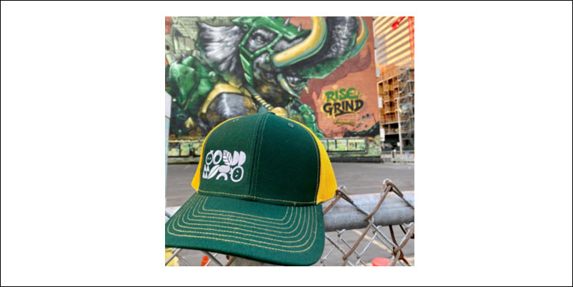 Sincere Trucker Hat - Green & Gold