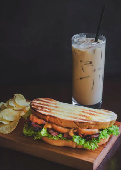 Sandwich and Drinks