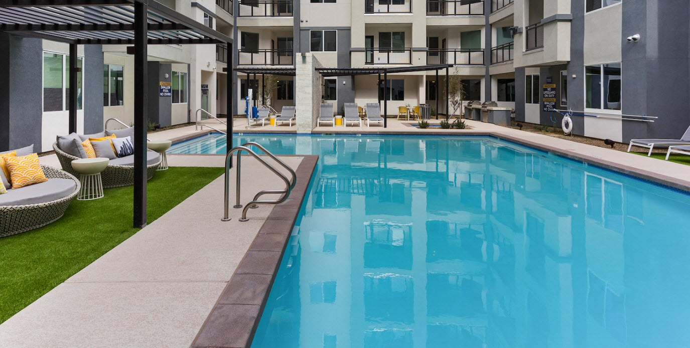 Resort Style Pool with Tanning Deck